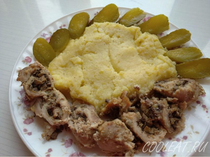 Мясные рулетики из свинины с грибами