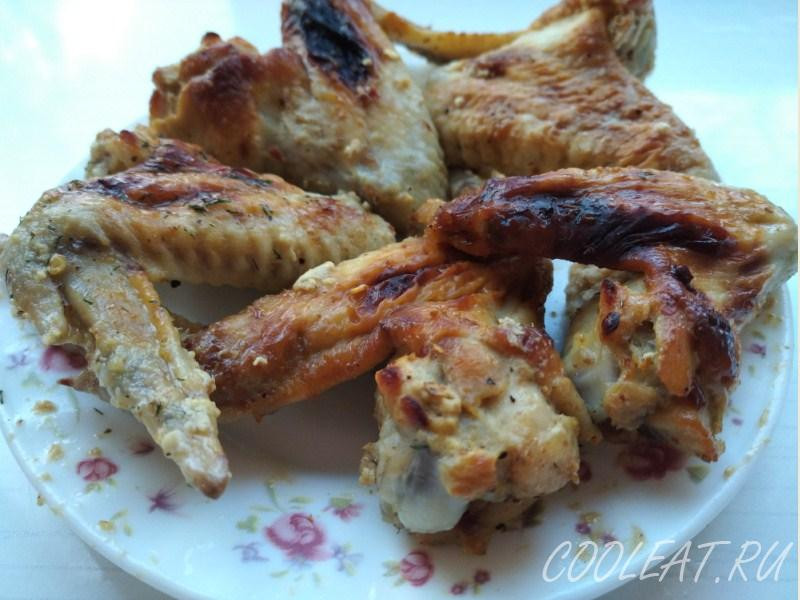 Куриные крылышки в медово-горчичном соусе — быстро и вкусно